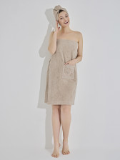 Набор для сауны женский махровый KARNA ELENA бежевый