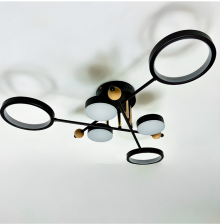 Люстра СТ ВР-YH868/3+3 COFFEE+GD 54W D710х170мм 3000-6500K 