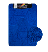 Коврики для ванной комнаты CАНАКС Cross-Loop (2шт) 50х80см 50х40см однотонный синий 00850