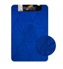 Коврики для ванной комнаты CАНАКС Cross-Loop (2шт) 50х80см 50х40см однотонный синий 00850