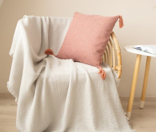 Наволочка декоративная полиэстер Пинелли розовая 43х43 см SL Home