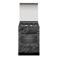 Плита газовая Гефест 6300-03 0053 (60x60x85см)(цвет:черный с рисунком "мрамор", варочная поверхность:эмаль)