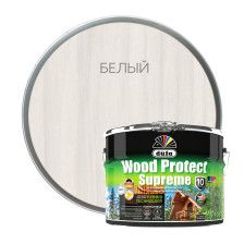 Пропитка высокопрочная Wood Protect SUPREME (9л) белый Dufa