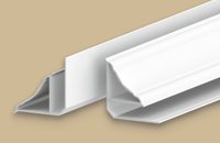 Плинтус потолочный пластиковый белый глянцевый (3м) 8мм Идеал Глосси (25)