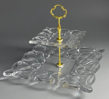 Фруктовница 2-ярусная LENARDI стекло 588-722