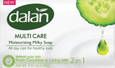 Мыло DALAN Multi Care 150гр 2в1 Огурец Молоко