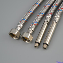 Подводка для смесителя 90см с длинным штуцером сталь САНАКС