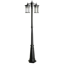 Светильник садово-парковый 2х60W черный E27 230V PL768 столб 2м