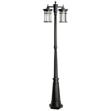 Светильник садово-парковый 2х60W черный E27 230V PL768 столб 2м