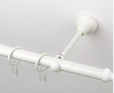 Карниз металлический гладкий d19 мм СМ-3293-1Р белый 2,4м