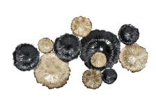 Декор настенный Цветы золотисто-черные 92х51х7см 37SM-0277-R