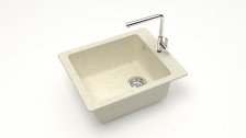 Мойка 500х425 искусственный камень бежевый 8/Q2