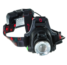 Фонарь Ultraflash налобный Е1336 4W (300lm) 250м фокус, 4 режима сенсор, металл/черный