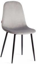 Стул BREEZE (mod. JSC-58) велюр/металл, 44х53х86см, Grey (серый) HLR19 черный