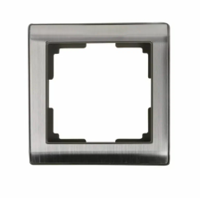 Рамка 1-м SBE-05gn-Metal-FR-1 серый никель