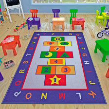 Коврик CONFETTI KIDS из 1 шт 133х190см RUGS GAME  (синий) 1/8