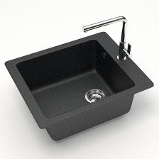 Мойка 500х425 искусственный камень черный 8/Q4