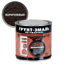 Грунт-эмаль по ржавчине молотковая коричневая (0,75л) Dali