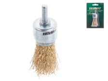 Щетка-кистевая для дрели 25мм витая латунированная сталь 0,3мм ВОЛАТ 81070-25