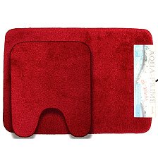 Комплект ковриков для ванной комнаты AQUA-Prime Be'Maks 2 шт 50х80/40х50см 586 18мм (красный) 
