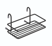 Полка одинарная 200х140х100 мини черный матовый MX-061BL