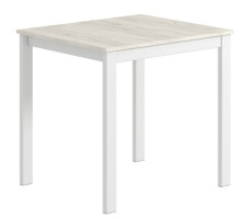 Стол раздвижной "Laki" белый/ дуб крафт белый