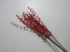 Ветка декоративная с ягодками красная 90см S543C
