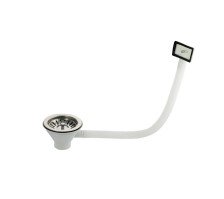 Выпуск с переливом для кухонной мойки Articplast 11/2х40 (винт 6х40) ABS-пластик/хром 87282  