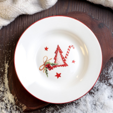 Тарелка суповая 20 см Счастливого Нового Года 4284013