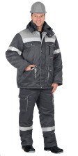 Костюм утеплённый Титан, тёмно-серый/серый, СОП, размер 48-50/182-188