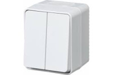 Выключатель 2-м открытой установки ATN540151 IP54 Atlas Design Profi54 белый