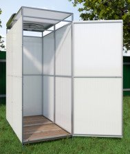 Каркас душа садового с тамбуром Импласт 2х1м с поликарбонатом