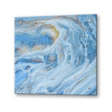 Экран кухонный "Лазурный мрамор" 600х600х4мм (стекло закал)