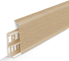 Плинтус Идеал Деконика с к/к дуб светлый 2,2 м 70 мм