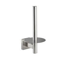 Держатель для бумаги и бумажного полотенца GFmark вертикальный, основание квадрат, нерж сталь/сатин 87008