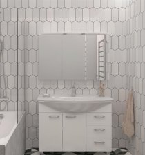 Зеркало со шкафчиком Cosmo-105