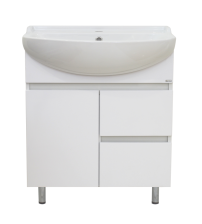 Тумба с раковиной Амур -70 2ящика белая