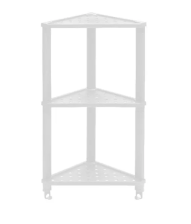 Полка угловая подвесная 3 яруса VIKEA 787306 белый