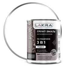 Грунт-эмаль по ржавчине белый глянц. (0,8кг) Лакра