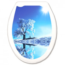 Сиденье для унитаза AQUA Prime Фотопринт БЕЛОЕ ДЕРЕВО