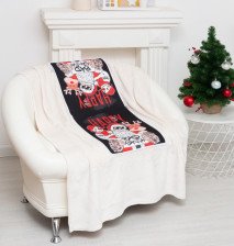Плед-подушка Bad Santa Белый Этель Размер: 100х150