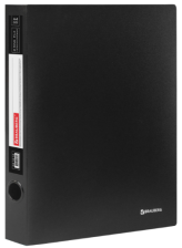 Папка 2 кольца 40 мм до 300 л 0,9 мм Brauberg стандарт черная