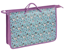 Папка для труда А4 ArtSpace Cute&Cozy пластик, на молнии с ручками