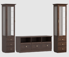 Гостиная "Данте" Р330.16/Р330.09/Р330.49 Дуб денвер коньячный