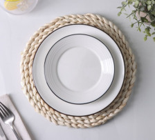 Салфетка сервировочная Доляна Косичка D=25см Бежевый