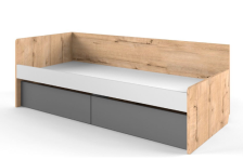 Кровать Твист Лофт дуб ирландский+серый+темно-серый лофт 1950х840х650