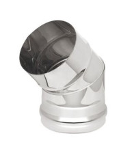 Колено нержавеющее (430/0,5мм) 45° 2-х секц д115