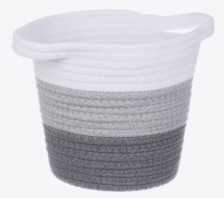 Корзина плетеная полосатая 20х18см поликоттон 457-705