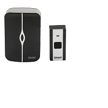 Звонок беспроводной Uniel UDB-015W-R1T1-36S-100M-WH/BL белый с черным 4690485128885 