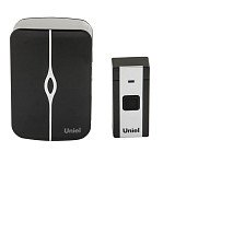 Звонок беспроводной Uniel UDB-015W-R1T1-36S-100M-WH/BL белый с черным 4690485128885 